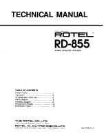 Rotel RD-855 - Technical manual 